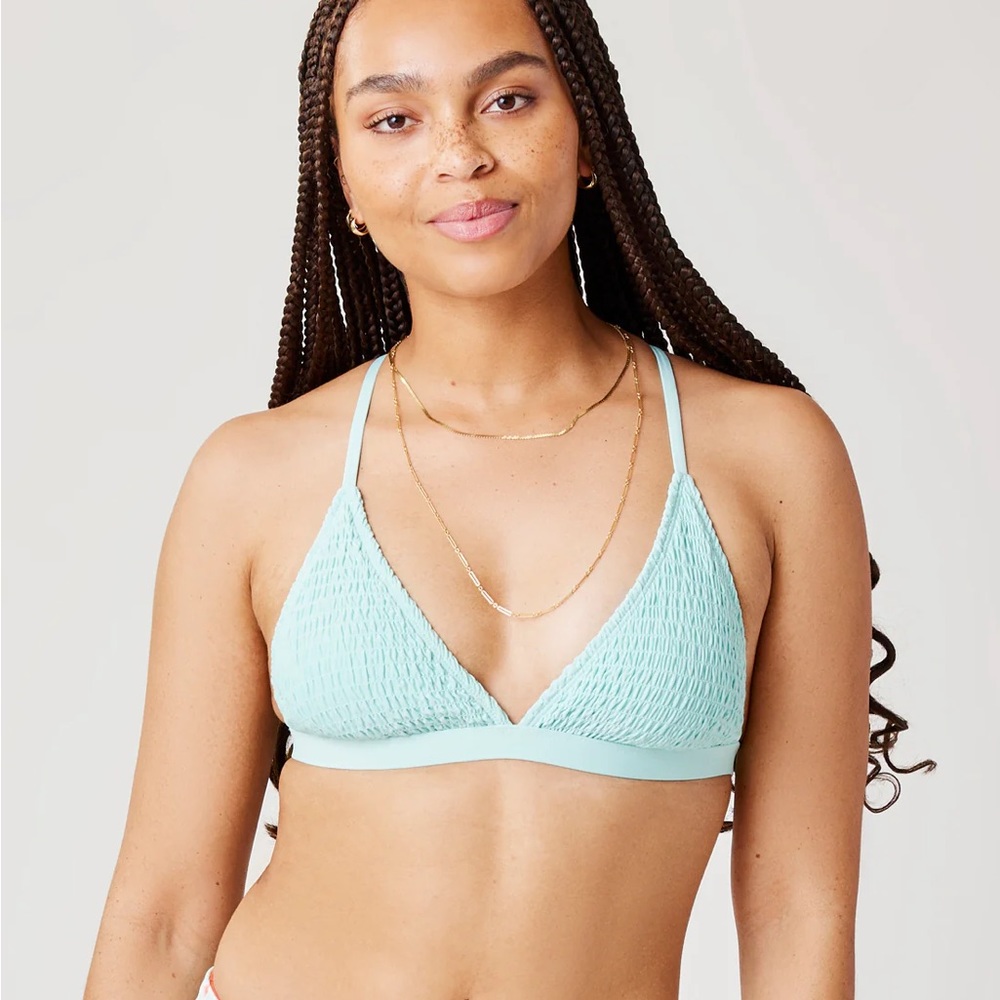 Carve Designs Gigi Smocked Top in sea glass